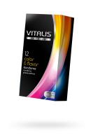 Презервативы Vitalis, premium, цветные, аромат, 18 см, 5,3 см, 12 шт. (0T-00009994)