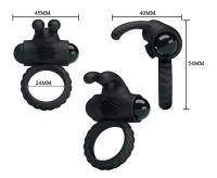 Насадка с вибрацией EUDORA (кольцо эрекционное) цвет чёрный (BI-026219)