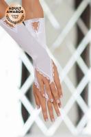 Перчатки атласные короткие SoftLine Collection, белый, S/L (0T-00004205)