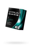 Презервативы Vitalis, premium, comfort plus, анатомичные, 18 см, 5,3 см, 3 шт. (0T-00010002)