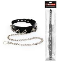 ОШЕЙНИК кожа, цвет чёрный (NTB-80356)