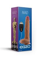 ВИБРОМАССАЖЕР РЕАЛИСТИК EGZO С ВЫНОСНЫМ ПУЛЬТОМ L 230 мм D 55 мм киберкожа, (DVR004)