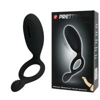 Насадка с вибрацией ETHOL (кольцо эрекционное) цвет чёрный (BI-026220)