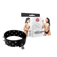 Ошейник из эко-кожи с шипами (912-02 BX DD)