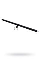 Распорка большая для фиксации Pecado BDSM, с кольцом, натуральная кожа и дерево, черная (УТ-00002688