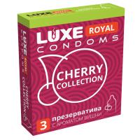 ПРЕЗЕРВАТИВЫ LUXE ROYAL CHERRY COLLECTION гладкие с ароматом вишни 3 штуки)