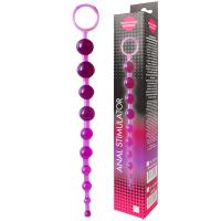 Стимулятор анальный (цепочка) ANAL STIMULATOR цвет фиолетовый L 260 мм D 25x22x10 мм (EE-10120-5)