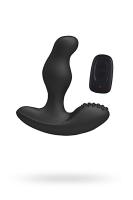 Стимулятор простаты Levett Caesar с вращающейся головкой, силикон, черный, 13 см (0T-00008814)