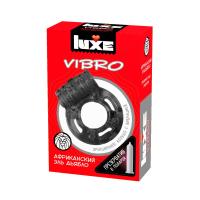 ВИБРОКОЛЬЦО LUXE VIBRO АФРИКАНСКИЙ ЭЛЬ ДЬЯБЛО + ПРЕЗЕРВАТИВ)