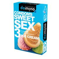 ПРЕЗЕРВАТИВЫ DOMINO SWEET SEX ICE CREAM 3штуки (оральные))
