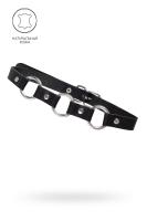 Чокер-ошейник Pecado BDSM, с кольцами в виде цепочки, натуральная кожа, чёрный (УТ-00004652)