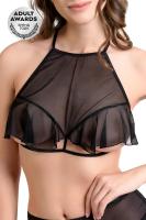 Эротический бралетт Erolanta Karen с открытой грудью, черный (42-44) (УТ-00004728)