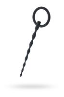 Уретральный плаг Black & Red by TOYFA, силикон, чёрный, 16 см (0T-00009989)