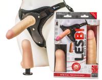 Фаллоимитатор на трусиках HARNESS, L 170 мм, D 35 мм / L 115 мм, D 35 мм (LESBIAN SERIES) (837703)