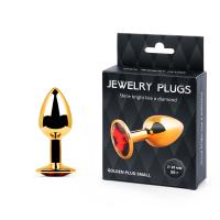 GOLDEN PLUG SMALL (втулка анальная) цвет кристалла красный, L 72 мм, D 28 мм, вес 50г, (GS-16)