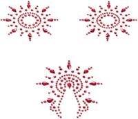 Стикер Crystal Stiker Breast & Pubic Jewelry красный в наборе 3 шт (46652)