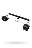 Бондажный набор Pecado BDSM, 3 точки фиксации, распорка, наручники, натуральная кожа, черный (УТ-000