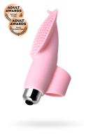 Вибронасадка на палец JOS TWITY для прелюдии, силикон, розовая, 10,2 см (0T-00011167)