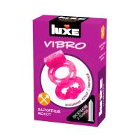 ВИБРОКОЛЬЦО LUXE VIBRO БАРХАТНЫЙ МОЛОТ + ПРЕЗЕРВАТИВ)