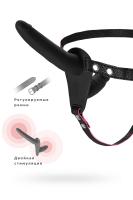 Страпон на креплении Black&Red by TOYFA, силикон, черный, 24 см (УТ-00002738)