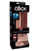 Фаллоимитатор на присоске King Cock Plus 9 Triple Density Cock with Balls - Flesh (5720-21 PD)