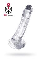Реалистичный фаллоимитатор, TPE, прозрачный, 19 см (УТ-00003600)