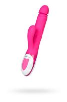 Вибратор с клиторальным стимулятором Nalone Wave, силикон, розовый, 26 см (0T-00011435)