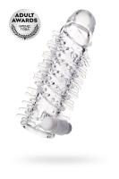 Насадка на пенис TOYFA A-Toys Fril с вибропулей, TPR, прозрачная, 13,4 см (0T-00010439)