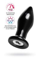 Стеклянная вибровтулка Sexus Glass, стекло, черная, 10,5 см (УТ-00002069)