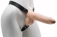 ФАЛЛОИМИТАТОР ПОЯСНОЙ КАРКАСНЫЙ ПУСТОТЕЛЫЙ С БАНДАЖЕМ D 38/46 мм, L 185/150 мм, (7420/3)