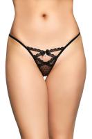 Стринги из сетки в горошек SoftLine Collection, черный, S/M (УТ-00002829)