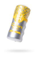 Мастурбатор нереалистичный MensMax Colors Frill Yellow, TPE, белый, 15 см (0T-00013572)