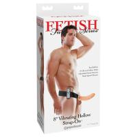 Полый страпон с вибрацией телесный Fetish Fantasy Series 8 Vibrating Hollow Strap-On (3361-21 PD)