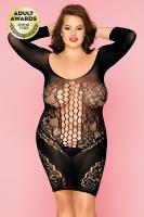 Платье-сетка и стринги Candy Girl Merimba черные, 2XL (0T-00016579)