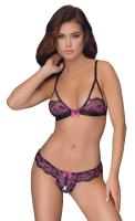 Cotteli Lingerie Набор белья, розово-черный, XL (22138001051)