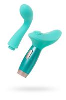 Нереалистичный вибратор Le Stelle PERKS SERIES EX-4, силикон, голубой, 16,5 см (0T-00011479)