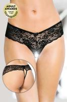 Трусики кружевные SoftLine Collection, черный, S/M (0T-00007008)