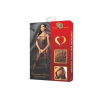 Кэйтсьюит с имитацией чулок, черный (DJ1365B)