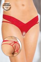 Стринги с двойным доступом SoftLine Collection, красный, M/L (0T-00007771)