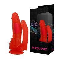 ФАЛЛОИМИТАТОР ГЕЛЕВЫЙ С ПРИСОСКОЙ (двойной) L 170/120mm D 40/25mm (311-11 BX DD)