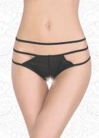 СТРИНГИ ЖЕНСКИЕ С ЖЕМЧУГОМ разм. 50-52, цвет черный (2831)