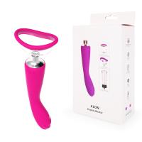 ВИБРОМАССАЖЁР L 220 мм D 43 мм, D колбы 85x59 мм, 7 режимов вибрации, 3 режима вакуума, цвет розовый