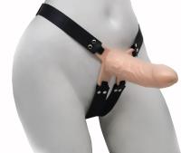 ФАЛЛОИМИТАТОР ПОЯСНОЙ КАРКАСНЫЙ ПУСТОТЕЛЫЙ С БАНДАЖЕМ D 36/48 мм, L 155/145 мм, (7407/3)