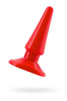 Анальная втулка Black & Red by TOYFA, ПВХ, красная, 10 см, d 3 см (0T-00000607)