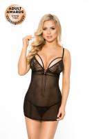 Сорочка ночная и трусики Softline Collection, Cheryl, черный, M/L (0T-00012772)