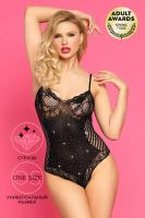 Боди Candy Girl Glitter со стразами черное, OS (УТ-00003530)
