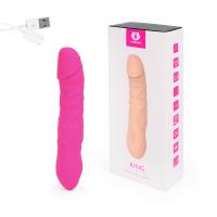 ВИБРОМАССАЖЁР 9 режимов вибрации, 3 режима ротации, L 226 мм D 42 мм, цвет ярко-розовый (SHD-S020)