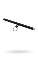 Распорка маленькая для фиксации Pecado BDSM, с кольцом, натуральная кожа и дерево, черная (УТ-000026