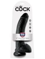 Фаллоимитатор на присоске черный King Cock 9 Cock with Balls (5508-23 PD)