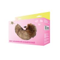 Анальная втулка металлическая с черно-рыжим хвостом (503-03 BX DD)